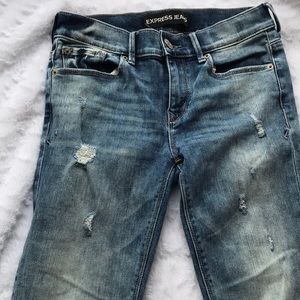 Express Mia Mid Rise Ankle Legging Jeans